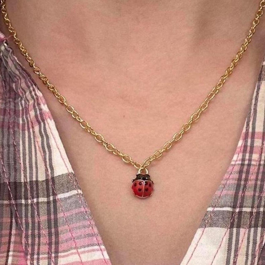 Gold Ladybug Necklace