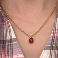 Gold Ladybug Necklace