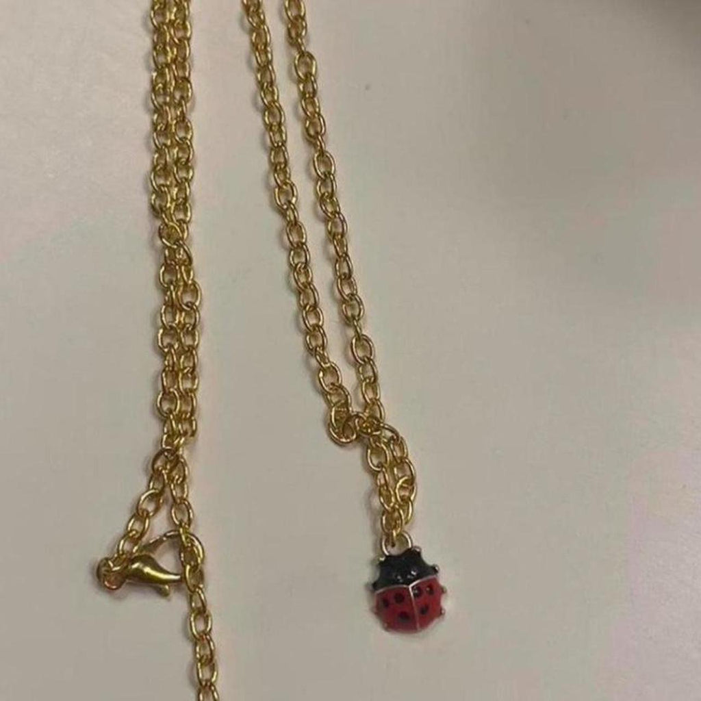 Gold Ladybug Necklace