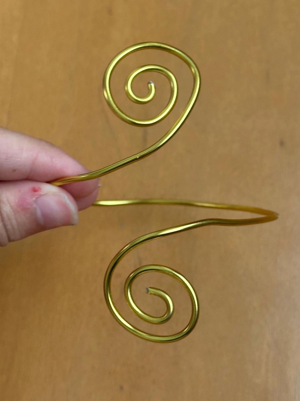 Gold Swirl Spiral Arm Cuff