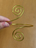 Gold Swirl Spiral Arm Cuff
