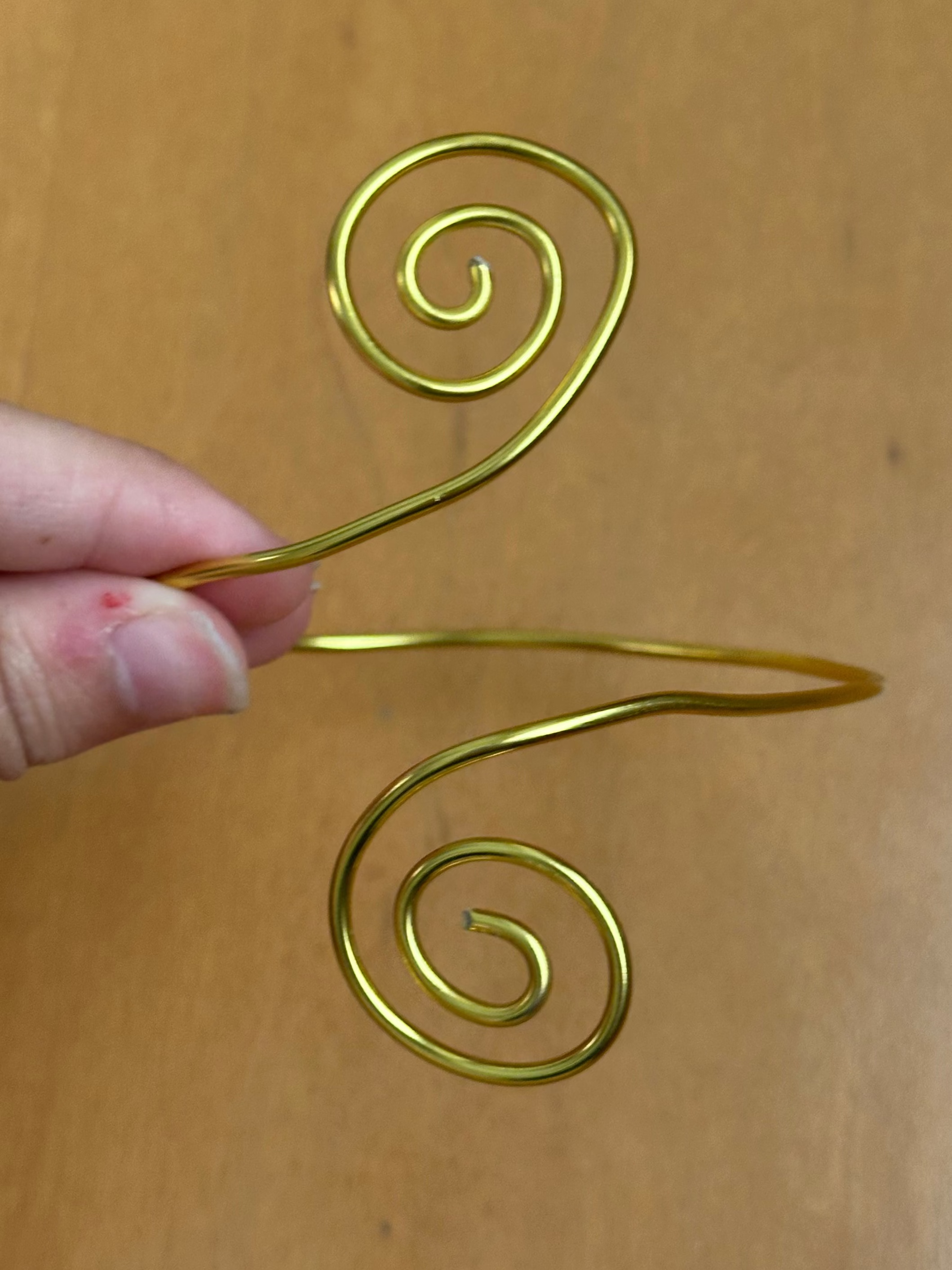 Gold Swirl Spiral Arm Cuff