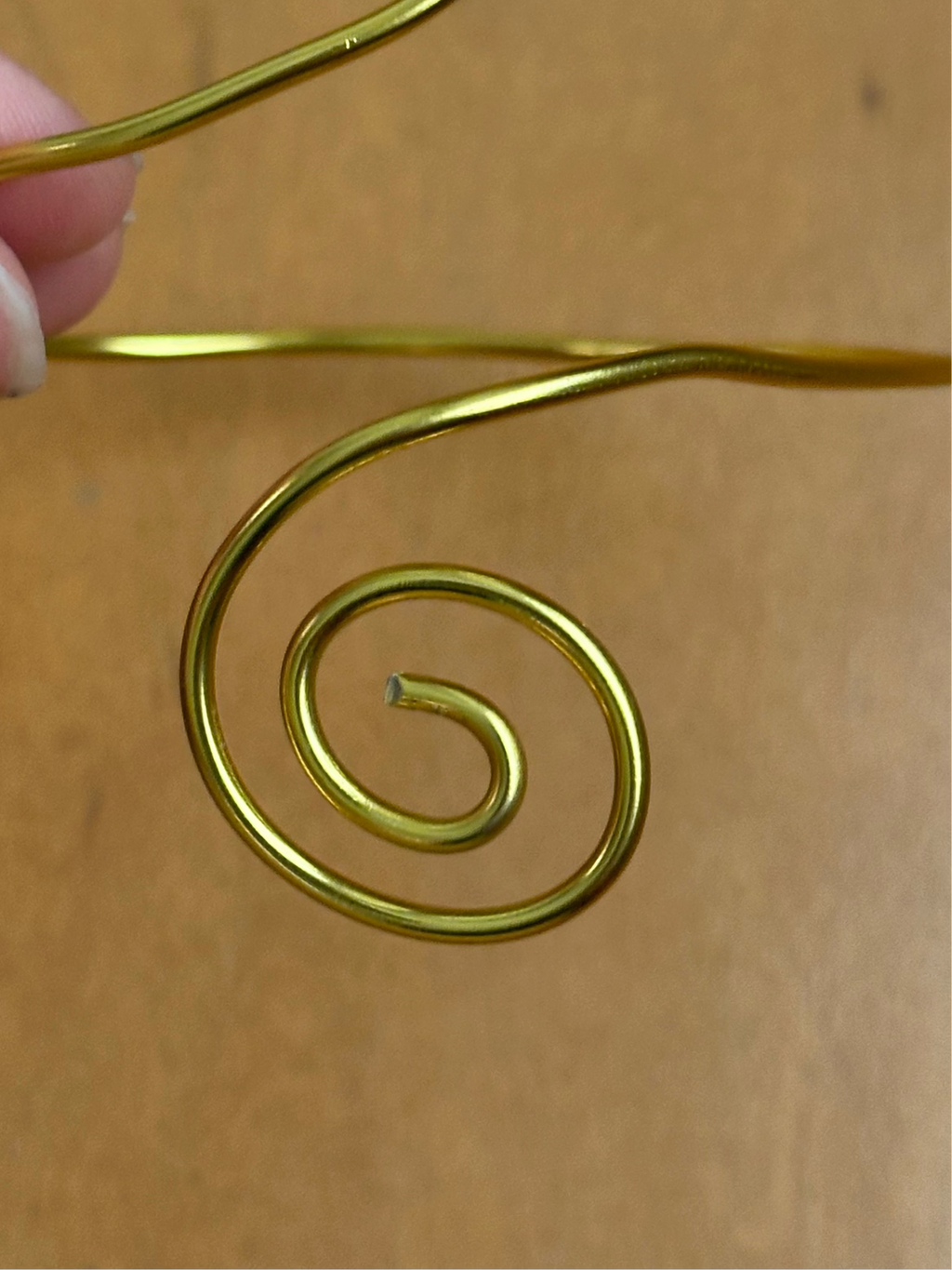 Gold Swirl Spiral Arm Cuff