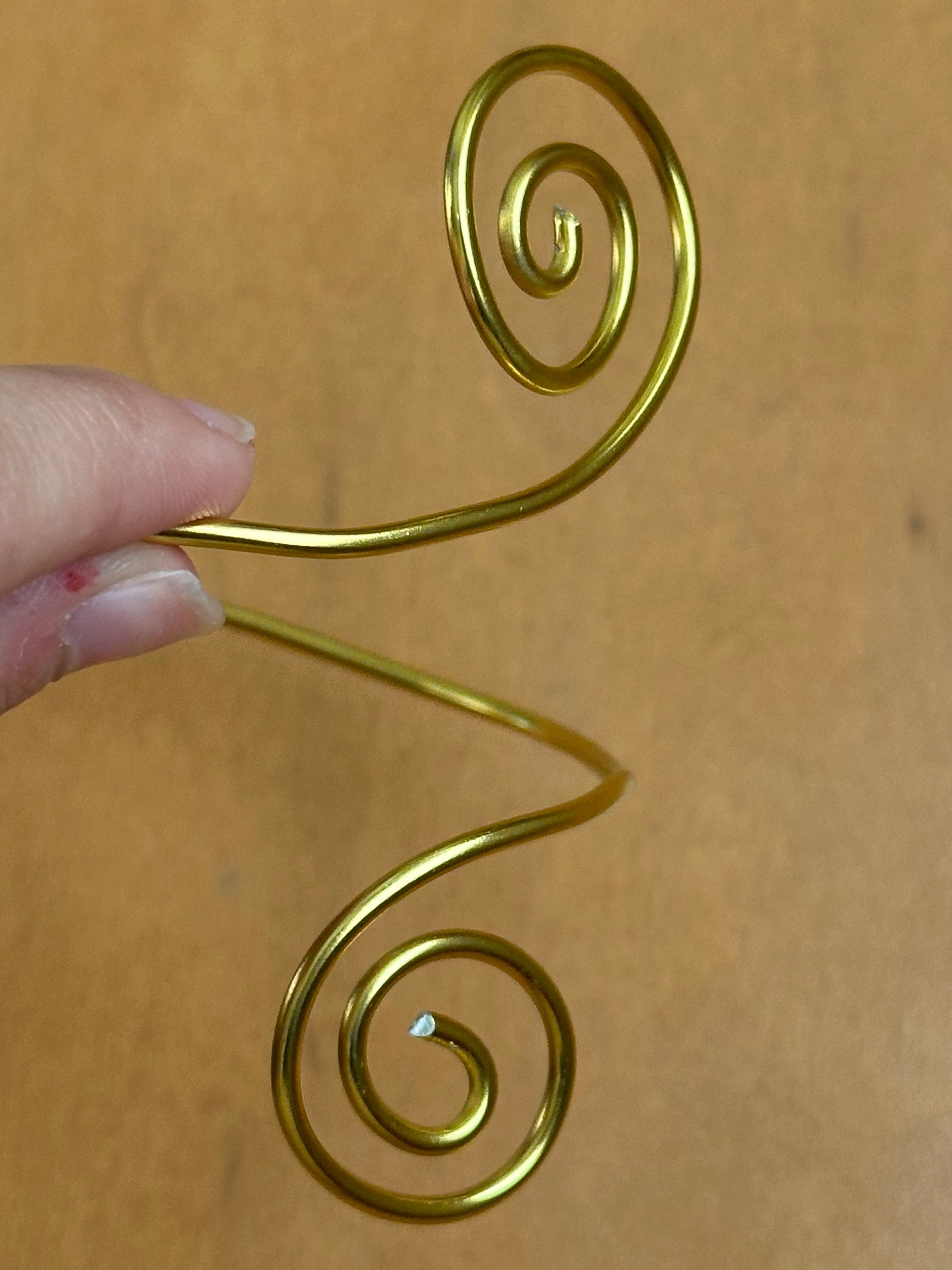 Gold Swirl Spiral Arm Cuff