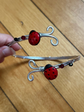 Silver Ladybug Arm Cuff