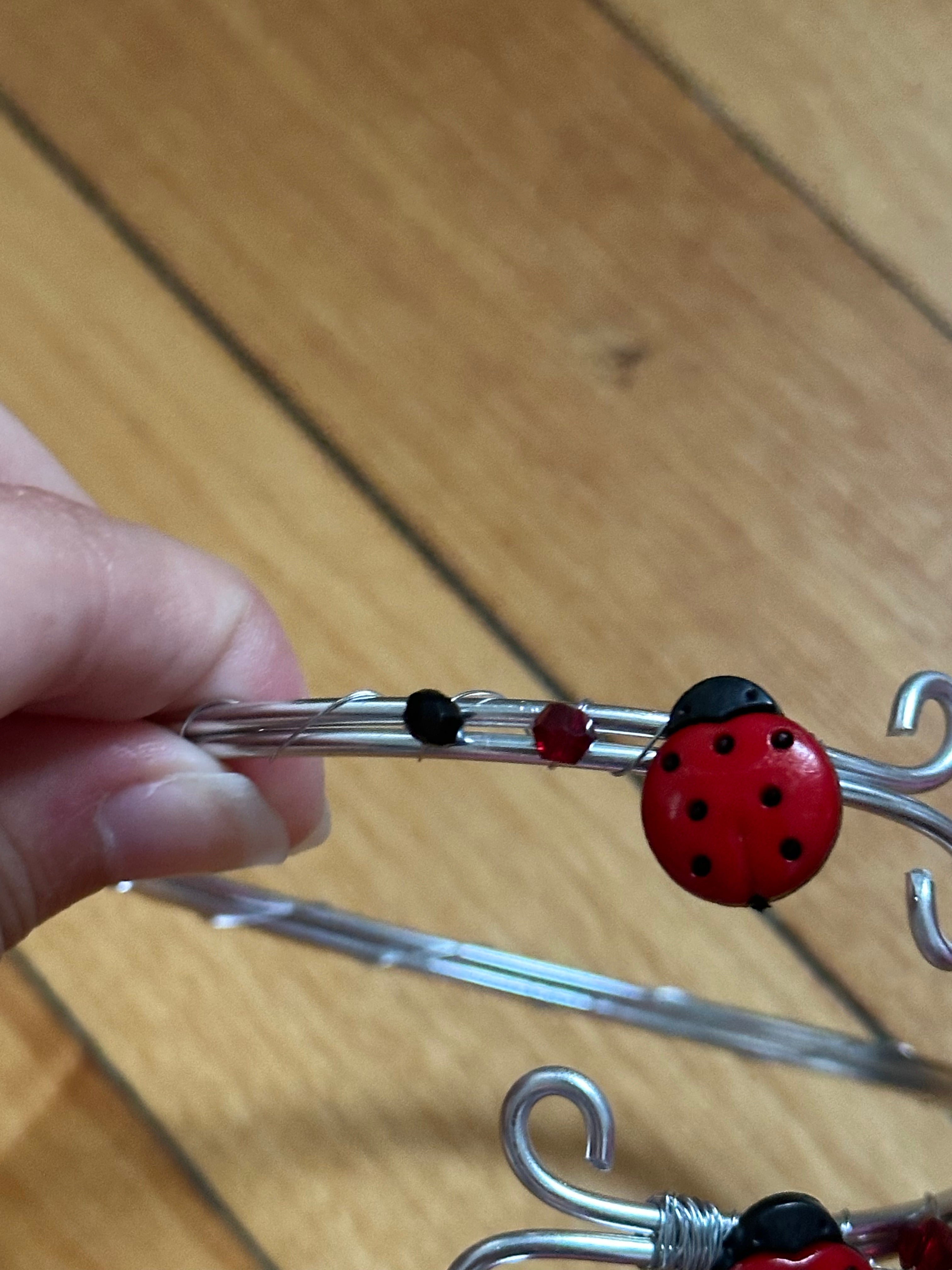 Silver Ladybug Arm Cuff
