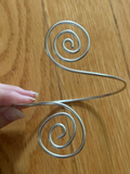 Silver Swirl Spiral Arm Cuff
