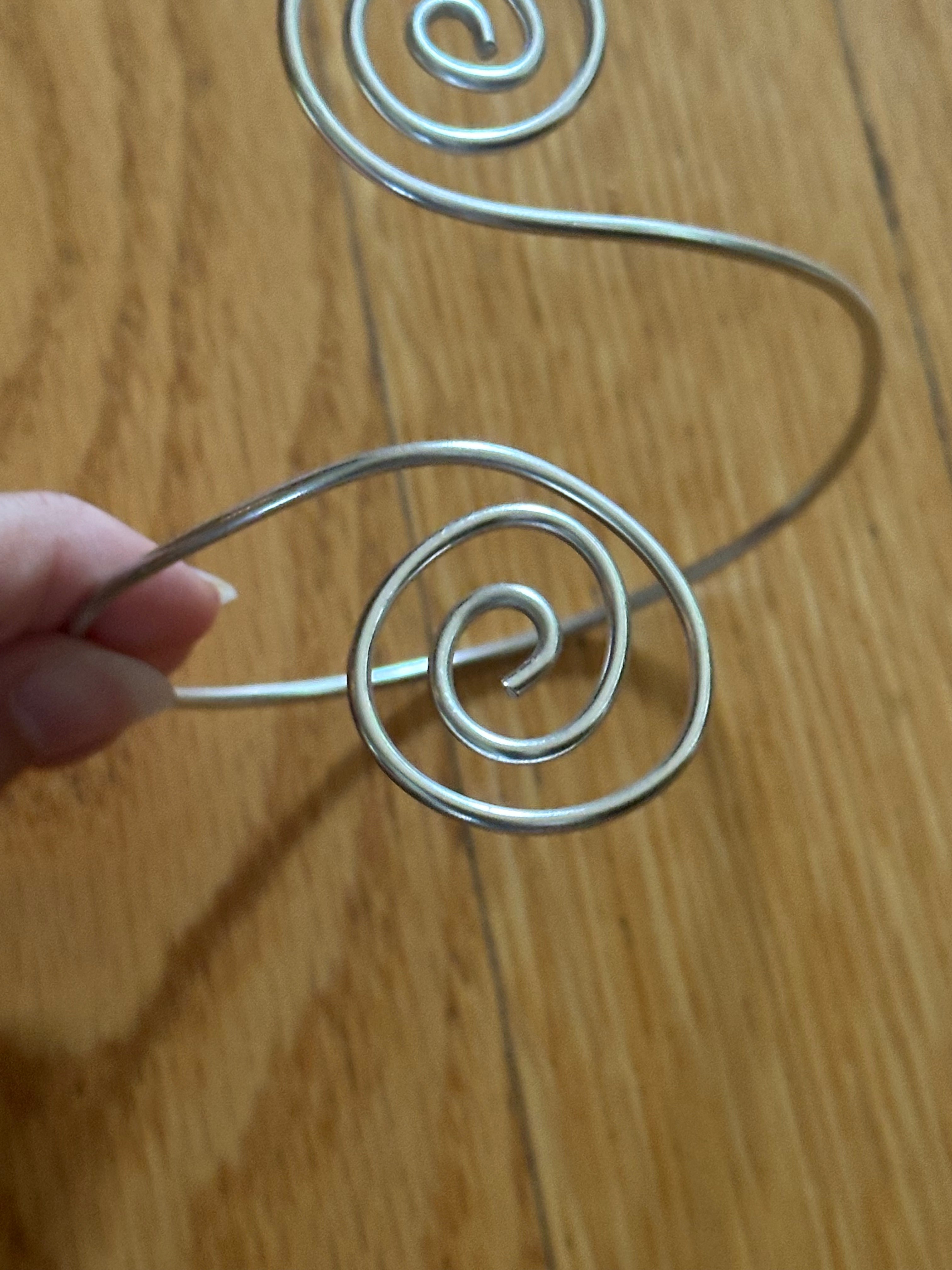 Silver Swirl Spiral Arm Cuff