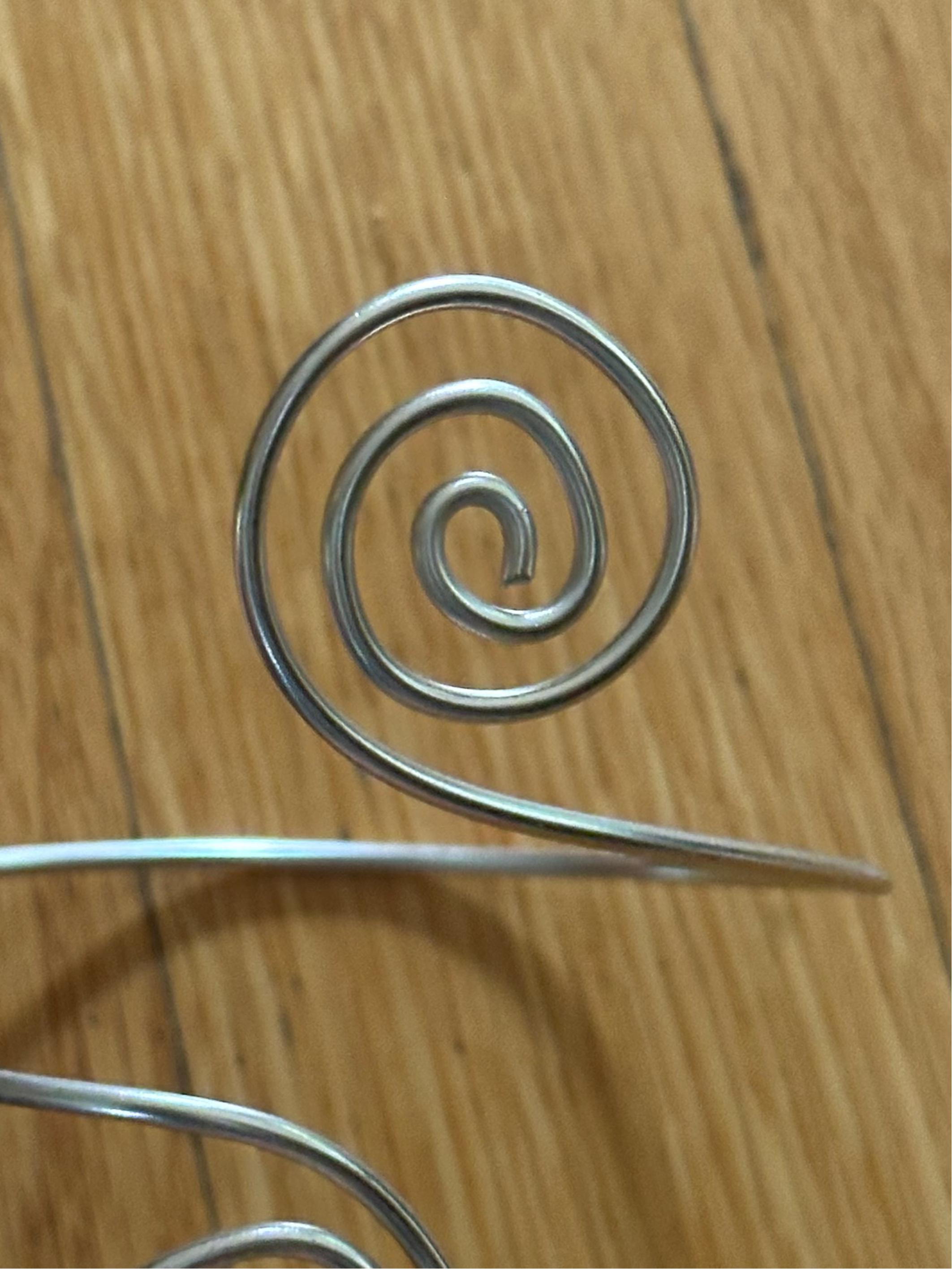 Silver Swirl Spiral Arm Cuff