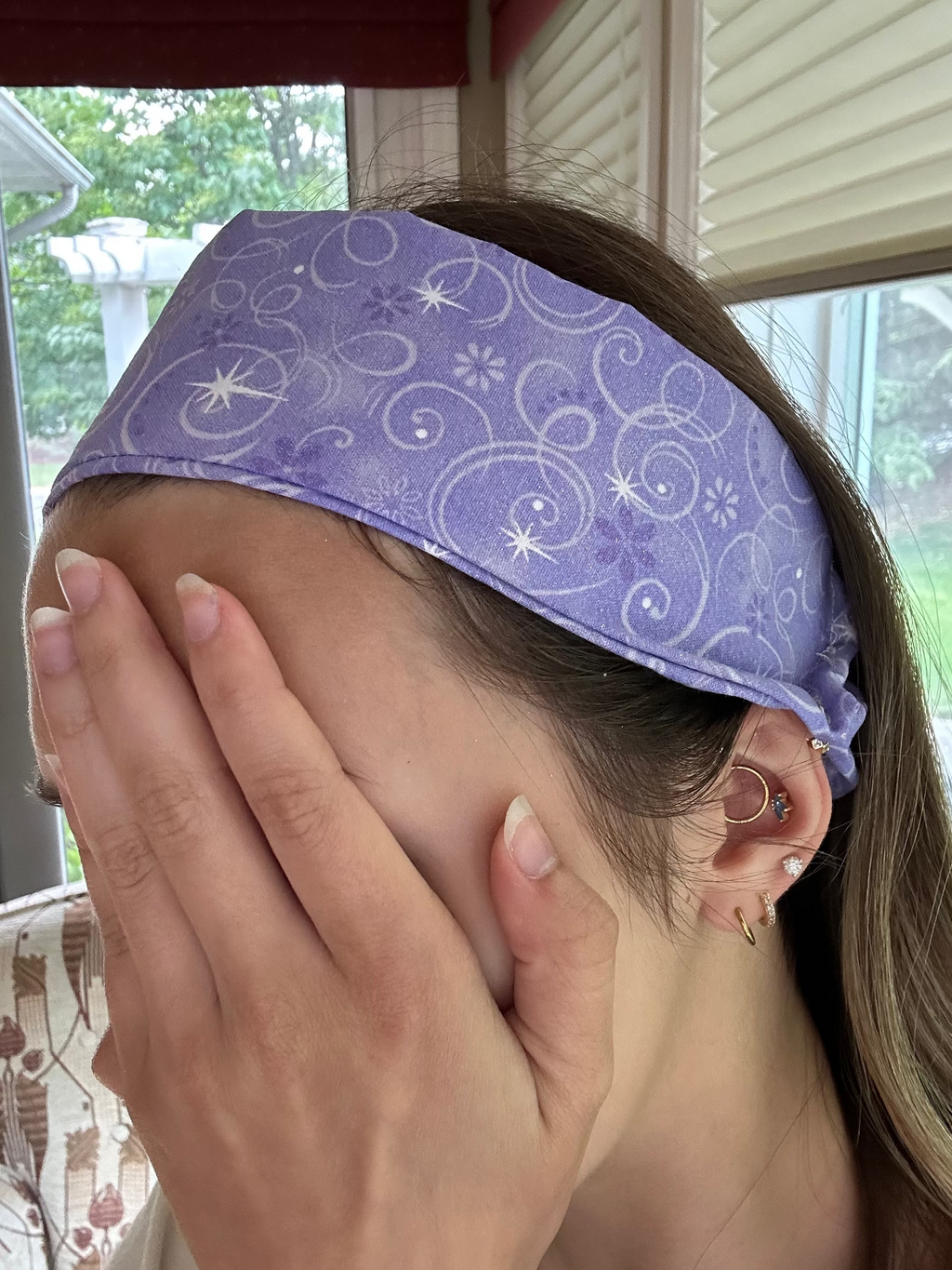 Purple and White Whimsical Sparkle Headband