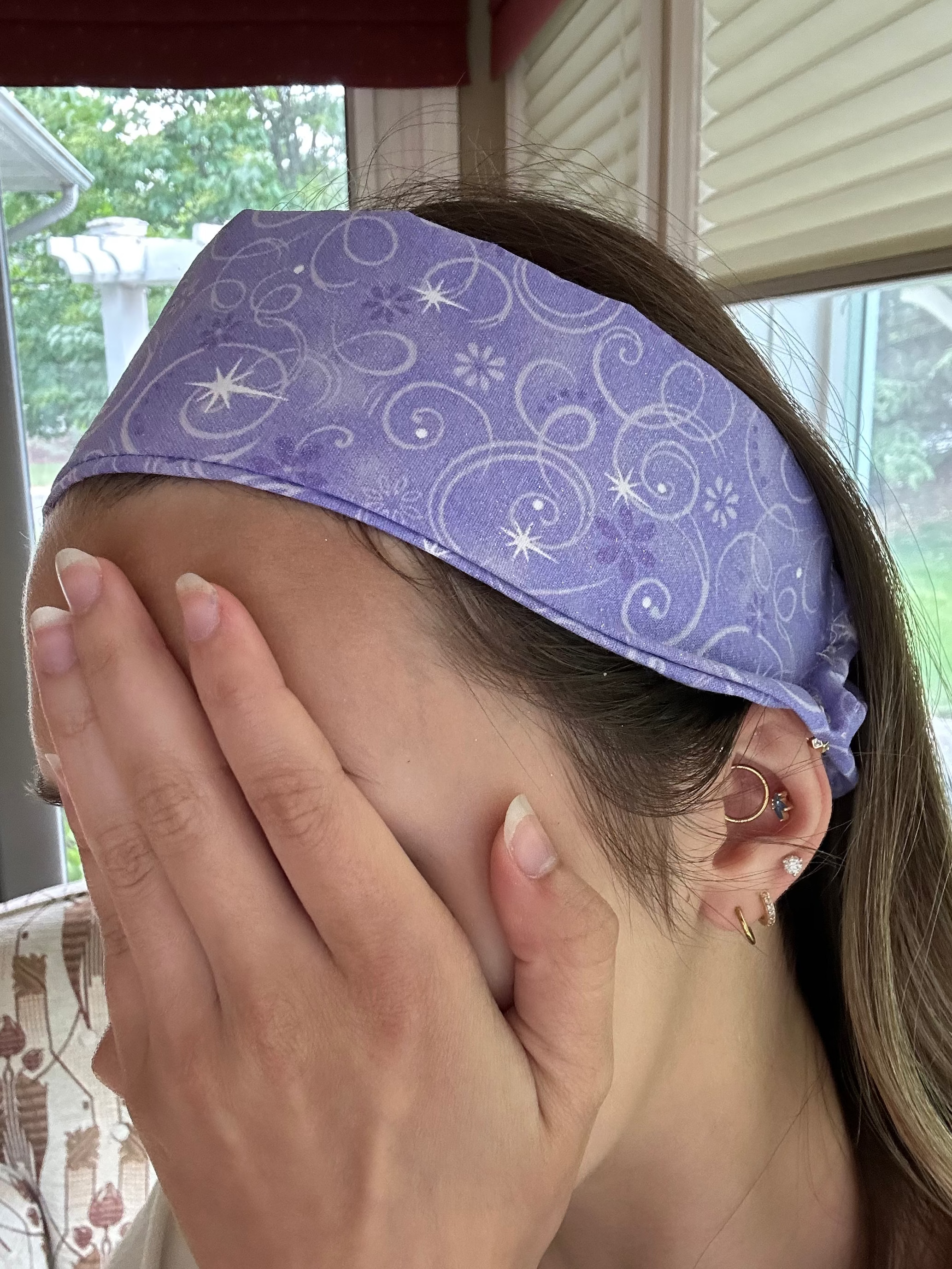 Purple and White Whimsical Sparkle Headband