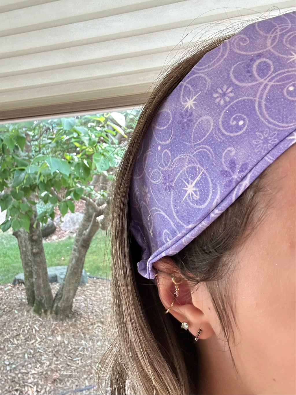 Purple and White Whimsical Sparkle Headband