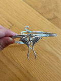 Silver Luna Moth Charm Arm Cuff