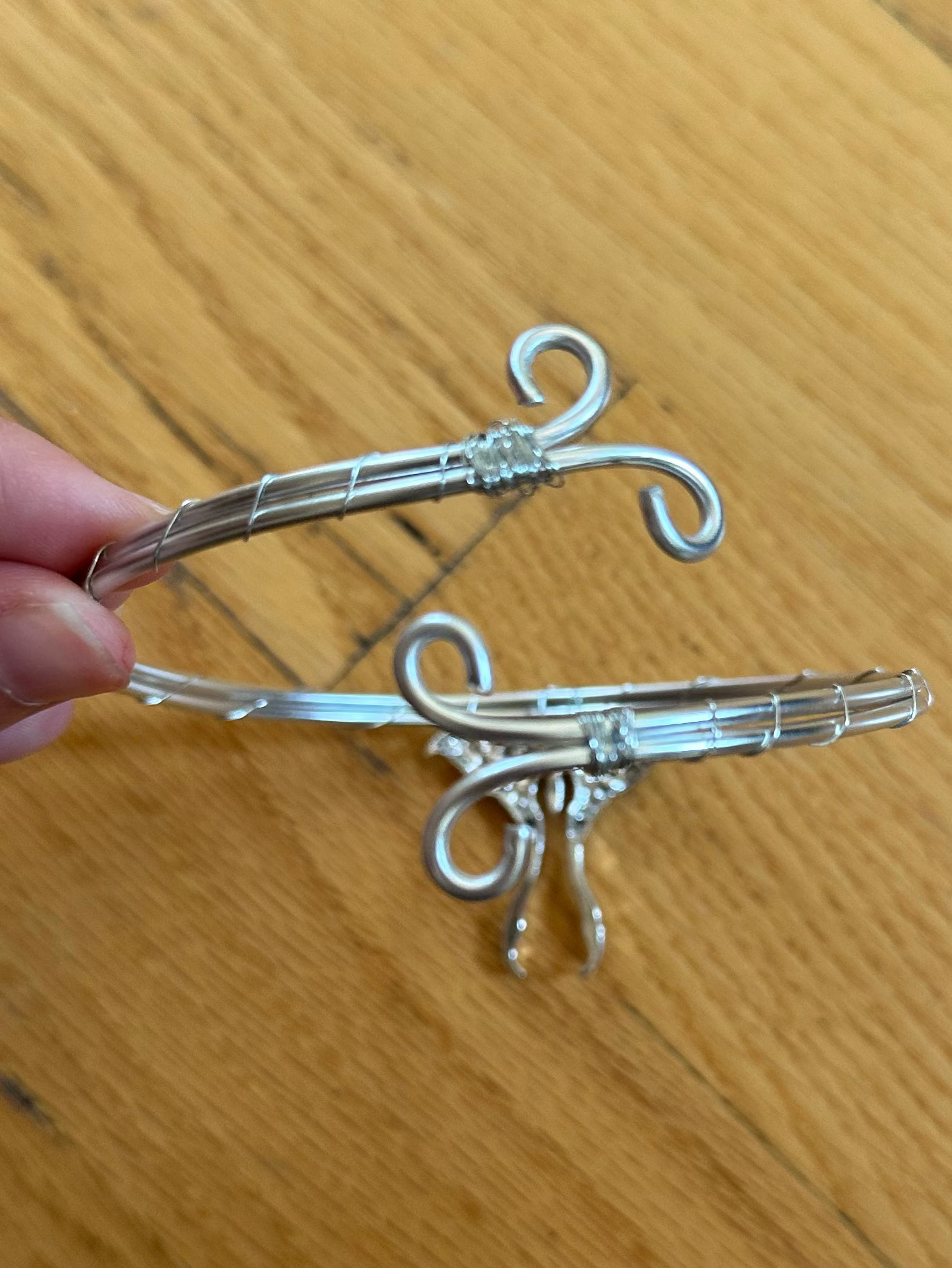 Silver Luna Moth Charm Arm Cuff